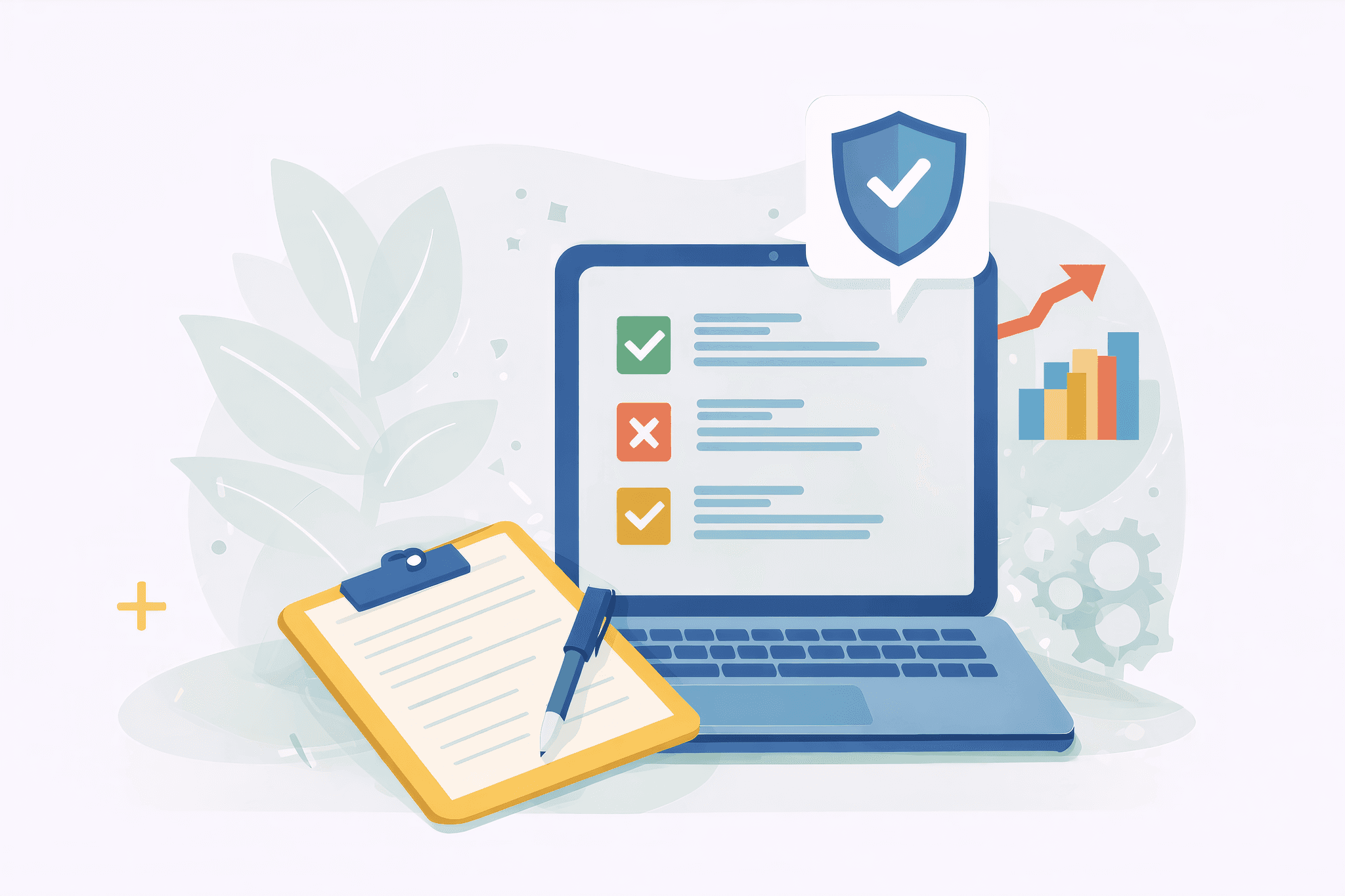 Team analyzing data and charts on screen during audit